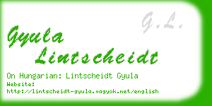 gyula lintscheidt business card